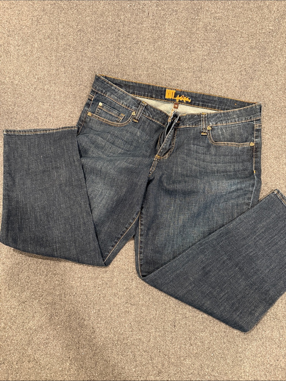 Kut From the Cloth Dark Blue Women's Straight-Leg Jeans